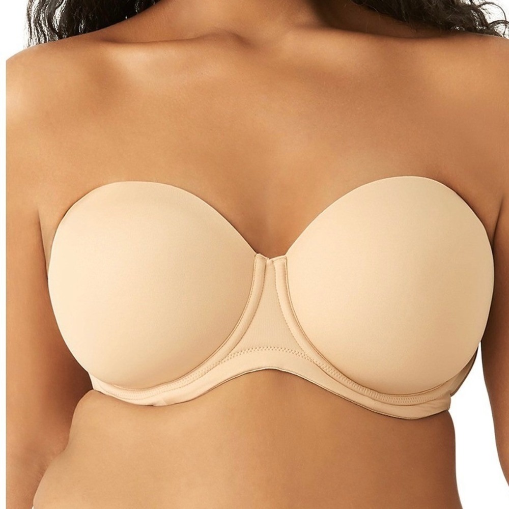 Wacoal Red Carpet Strapless Full Bust Underwire Bra 34DD Sand 854119 NWT